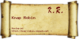 Knap Robin névjegykártya